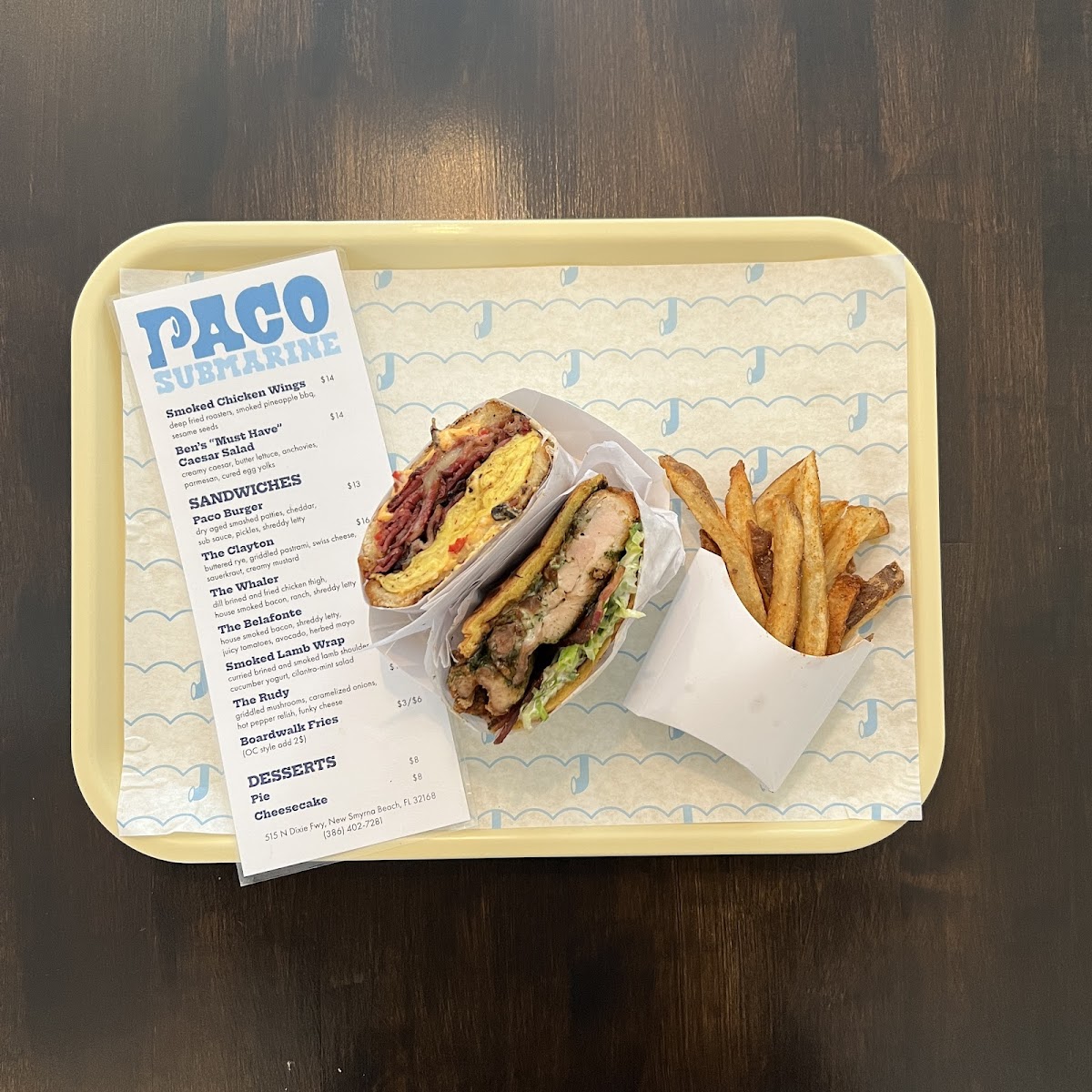 Menu Paco Submarine-4